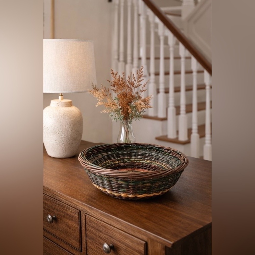 Handcrafted Handwoven Recycled Paper Rope Basket